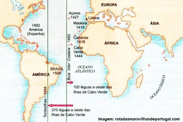 O Tratado de Tordesilhas. Por que as 370 léguas? ⋆ Pense! Numa Notícia